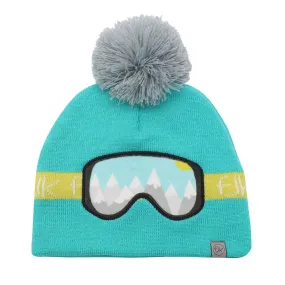 Flapjack Kids Knitted Toque Ski Goggles Turquoise Med/Lrg (2-6 yrs)