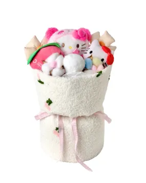 Fluffy Soft Toy Knit Bouquet - Kitty Peachy