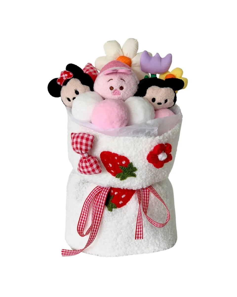Fluffy Soft Toy Knit Bouquet - Mickey Tsum Tsum