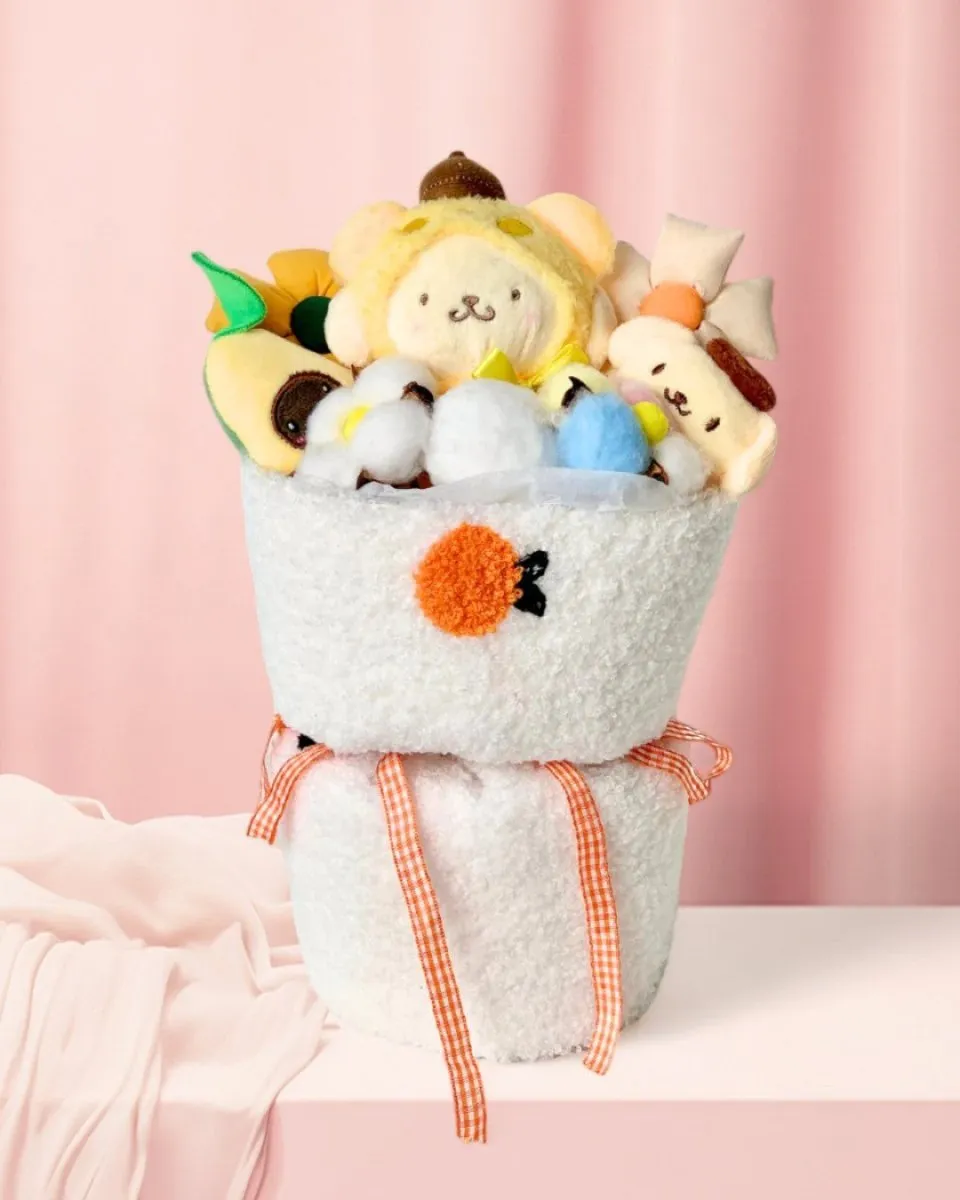 Fluffy Soft Toy Knit Bouquet - Pompompurin
