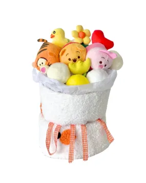 Fluffy Soft Toy Knit Bouquet - Winnie Tsum Tsum