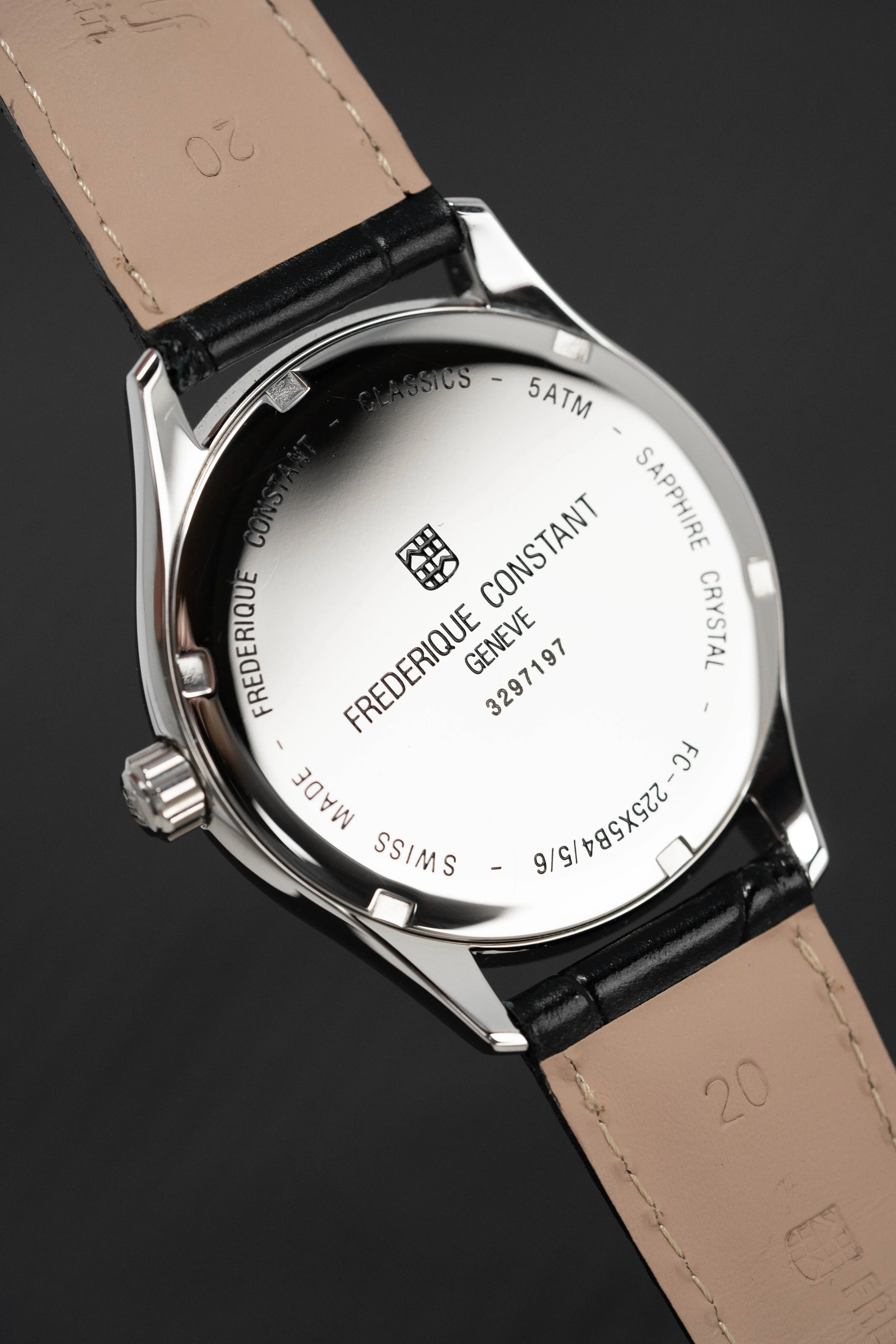 Frederique Constant Watch Men's Classic Black Leather FC-225ST5B6