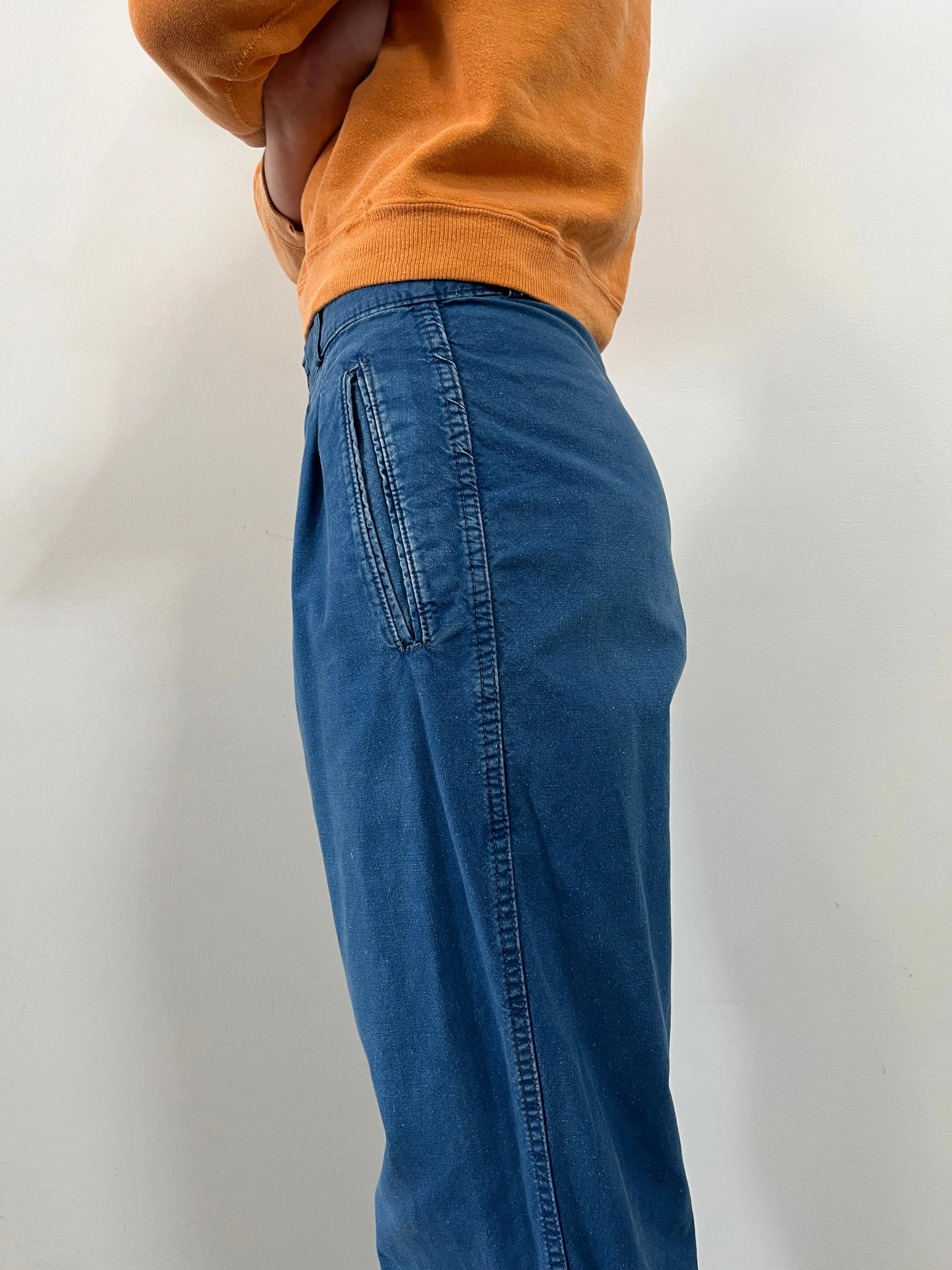 French Indo China Indigo Work Pants