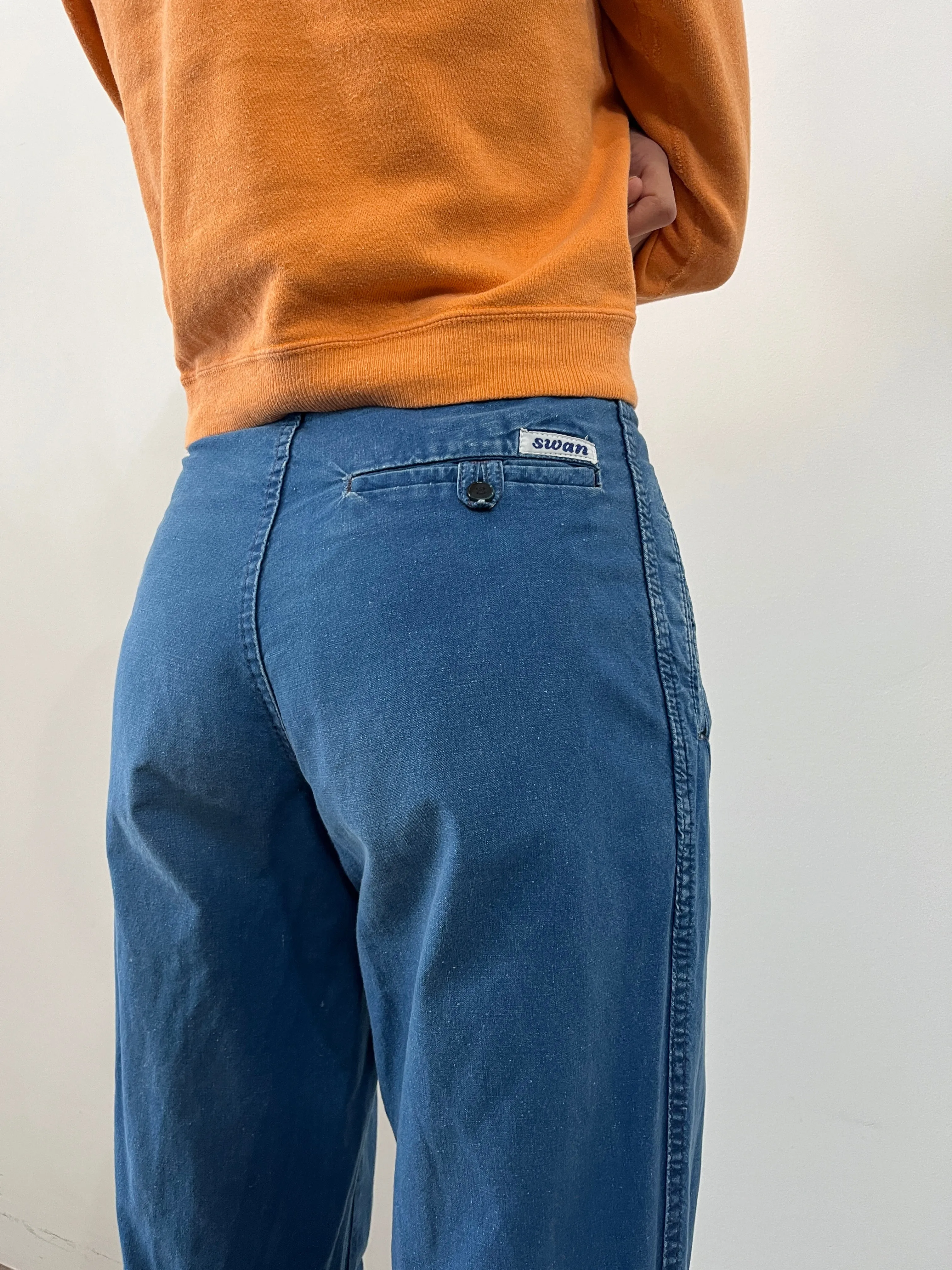 French Indo China Indigo Work Pants