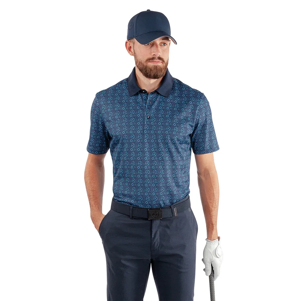Galvin Green Miracle Polo Shirt - Aqua/Navy