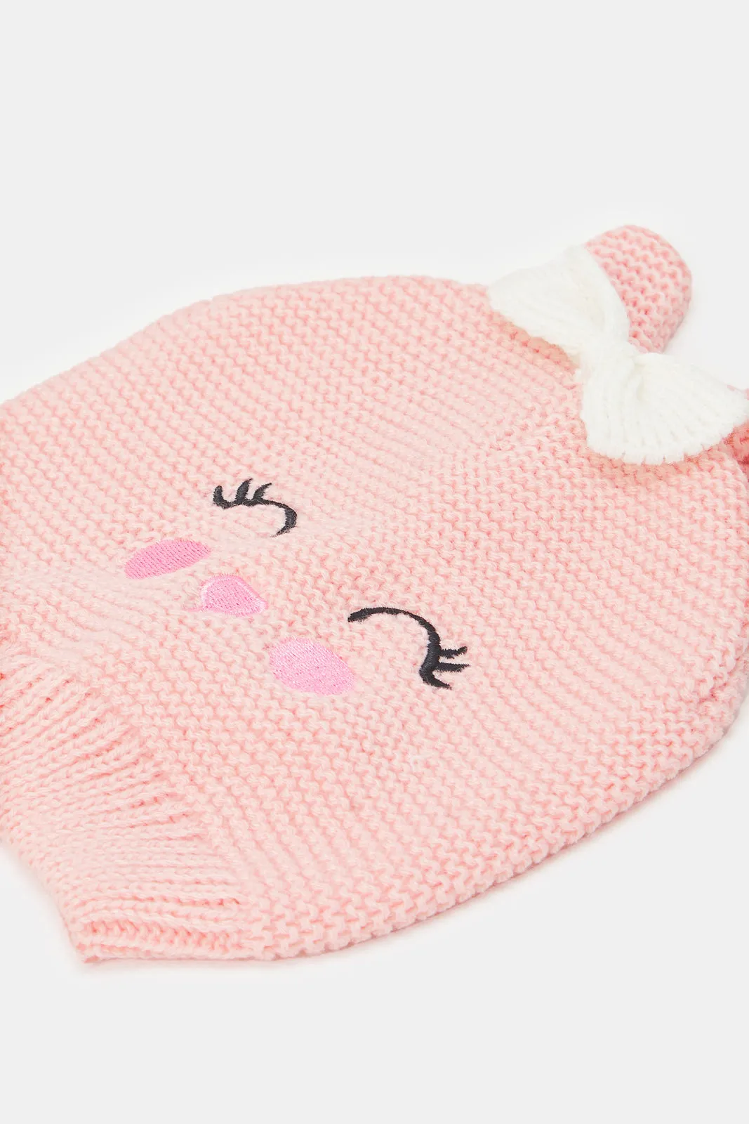 Girls Assorted Knitted Cap Set (2 Piece)
