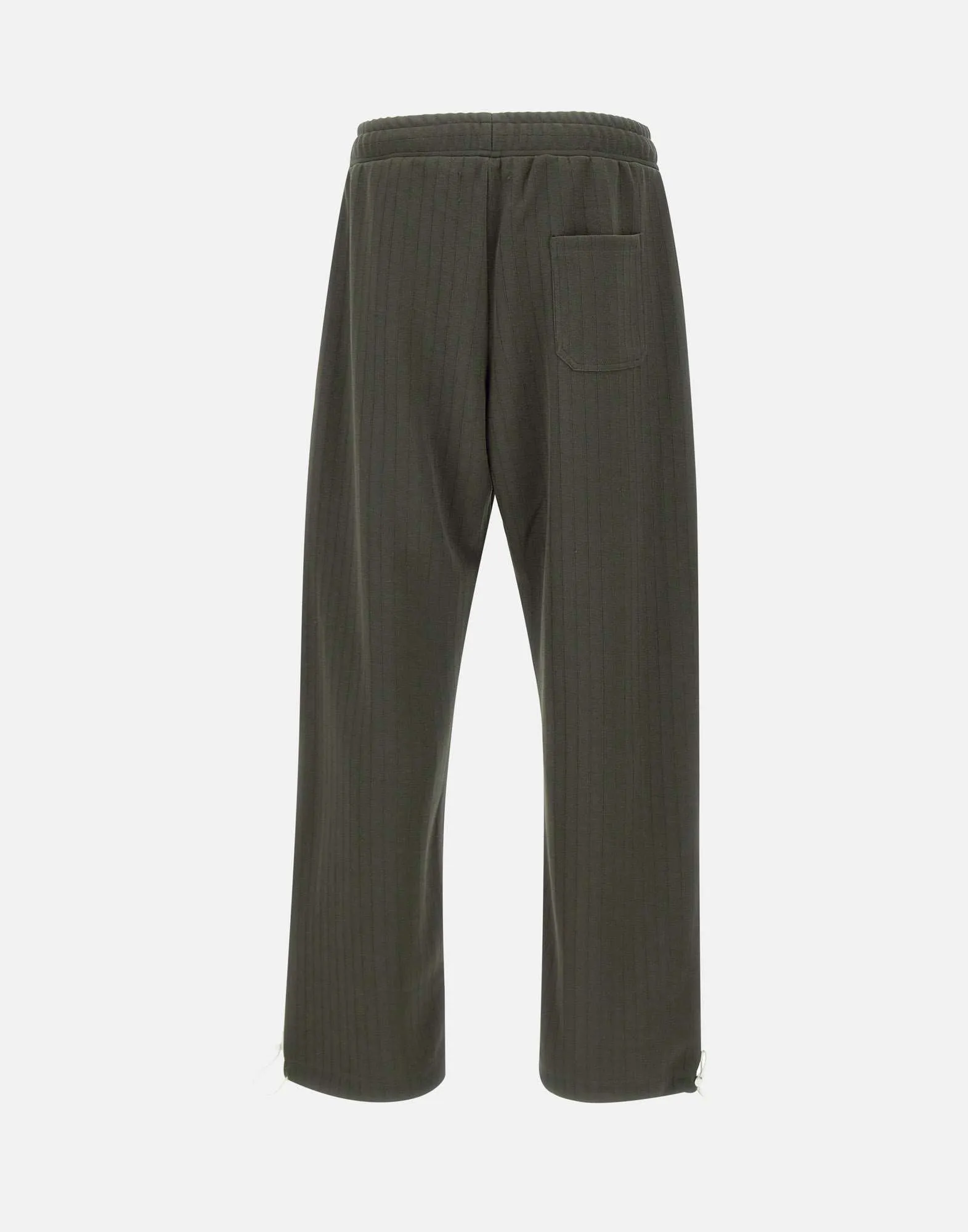 Green Crepe Jogger with Contrast Trim