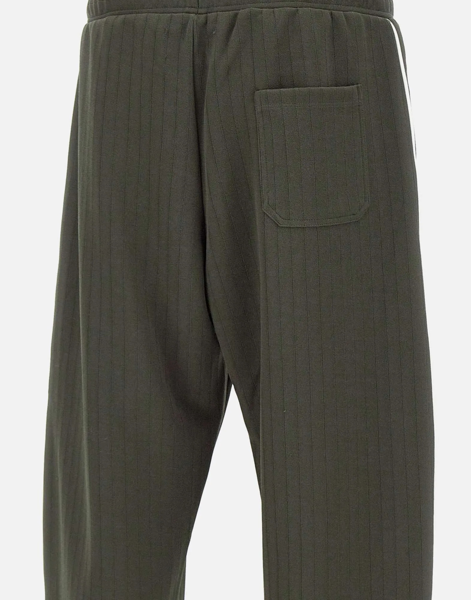 Green Crepe Jogger with Contrast Trim