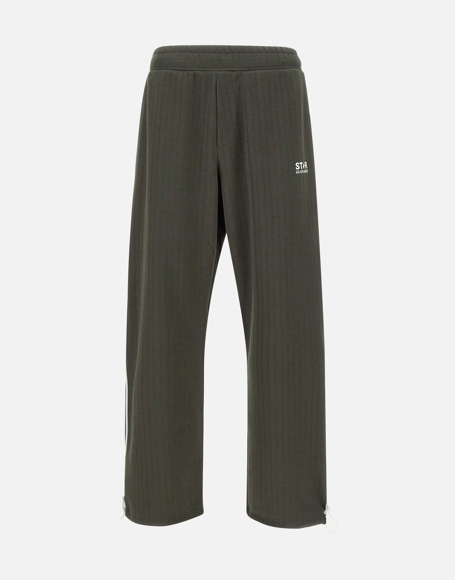 Green Crepe Jogger with Contrast Trim