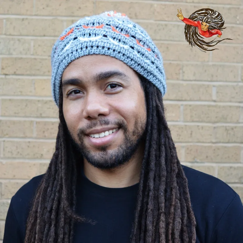 Grey Bobble Knitted Dreadlock Hat