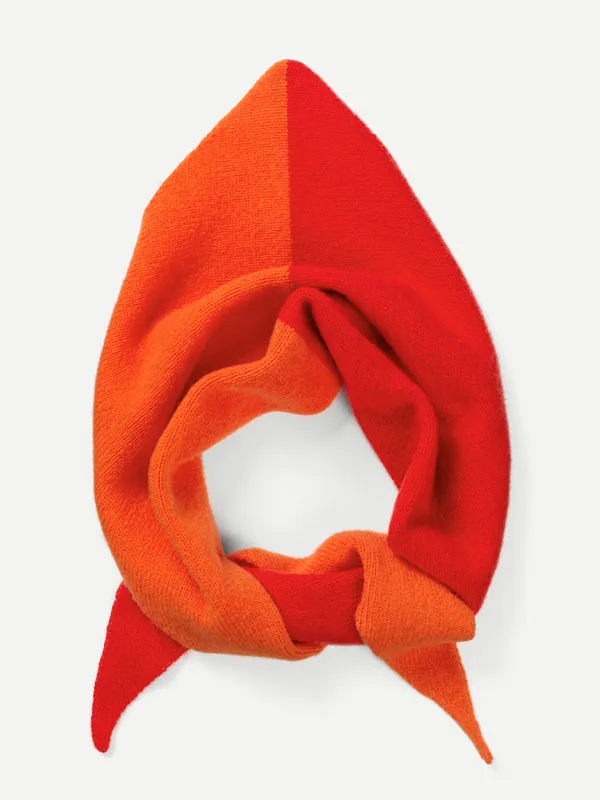 HALF HALF TRIANGLE NECKERCHIEF BLACK & PAGODA