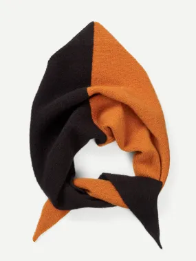 HALF HALF TRIANGLE NECKERCHIEF SIENNA & BLACK