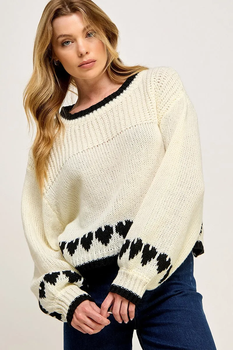 Heart Knit Sweater