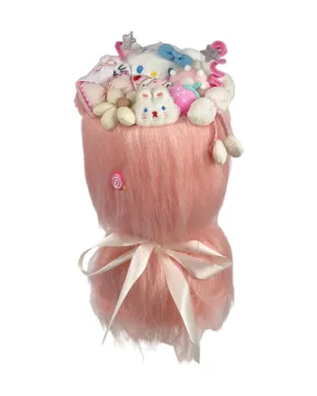 Hello Kitty in a Faux Fur - Fluffy Soft Toy Bouquet