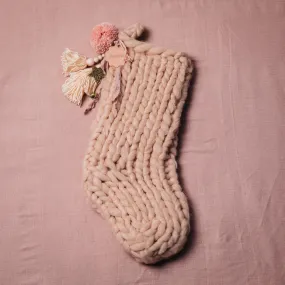 Hello Marla - Knitted Stocking - Peach Pink
