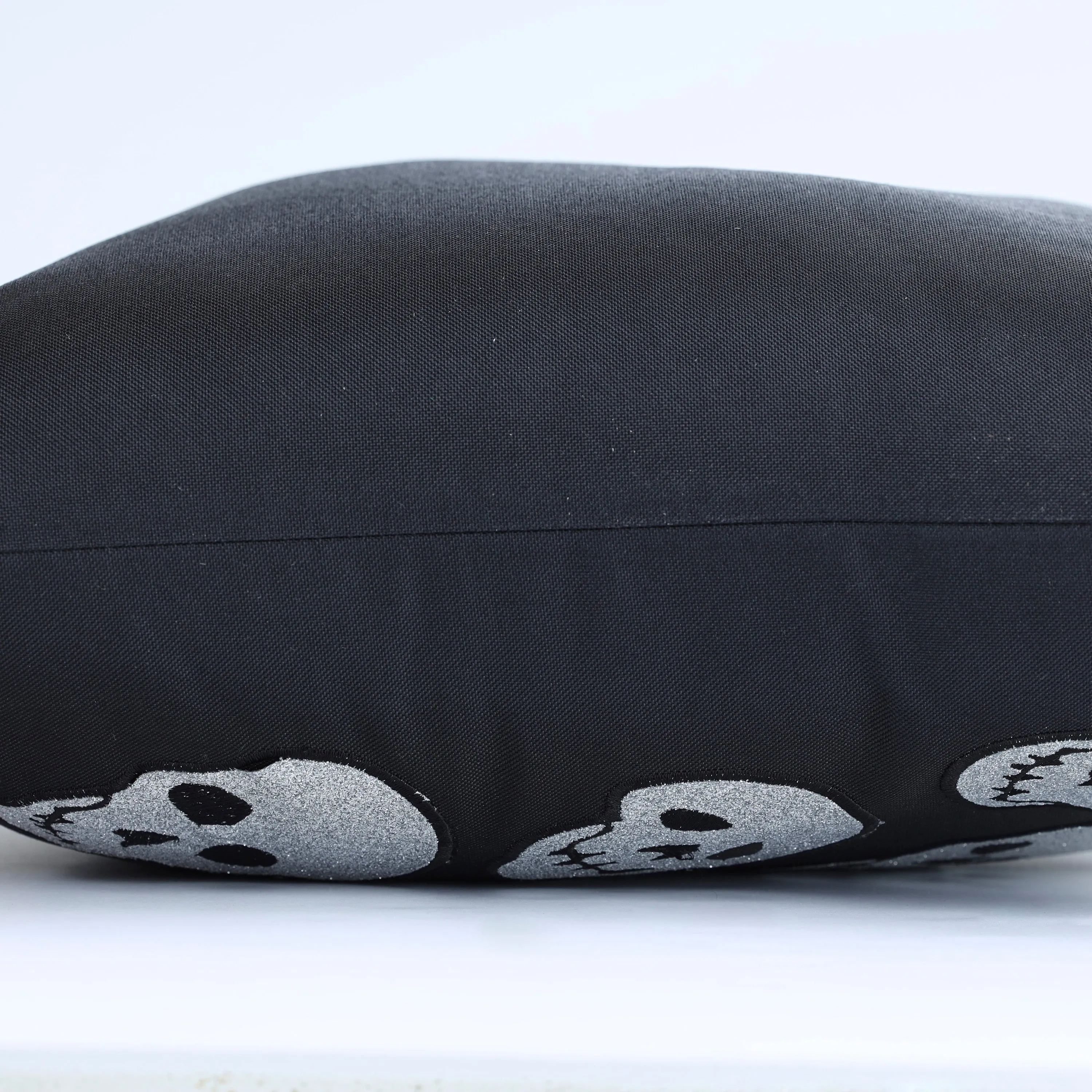Indoor Glitzy Skulls 18-inch Throw Pillow