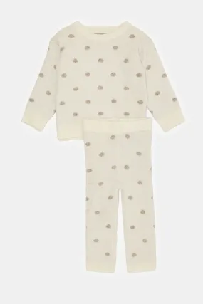 Infant Girls Ivory Knitted Casual Set (2 Piece)