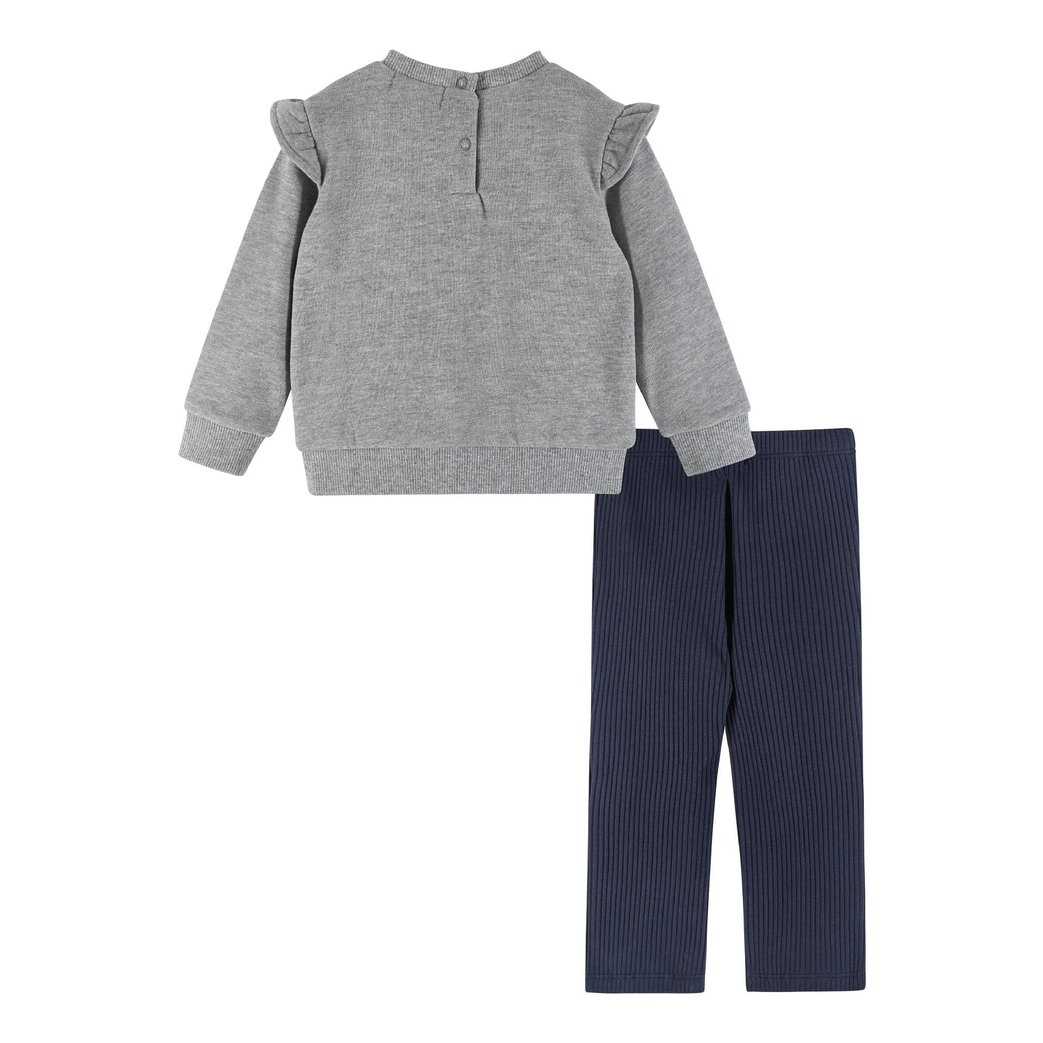 Infant "THANKFUL" Sweater & Legging Set | Grey Navy