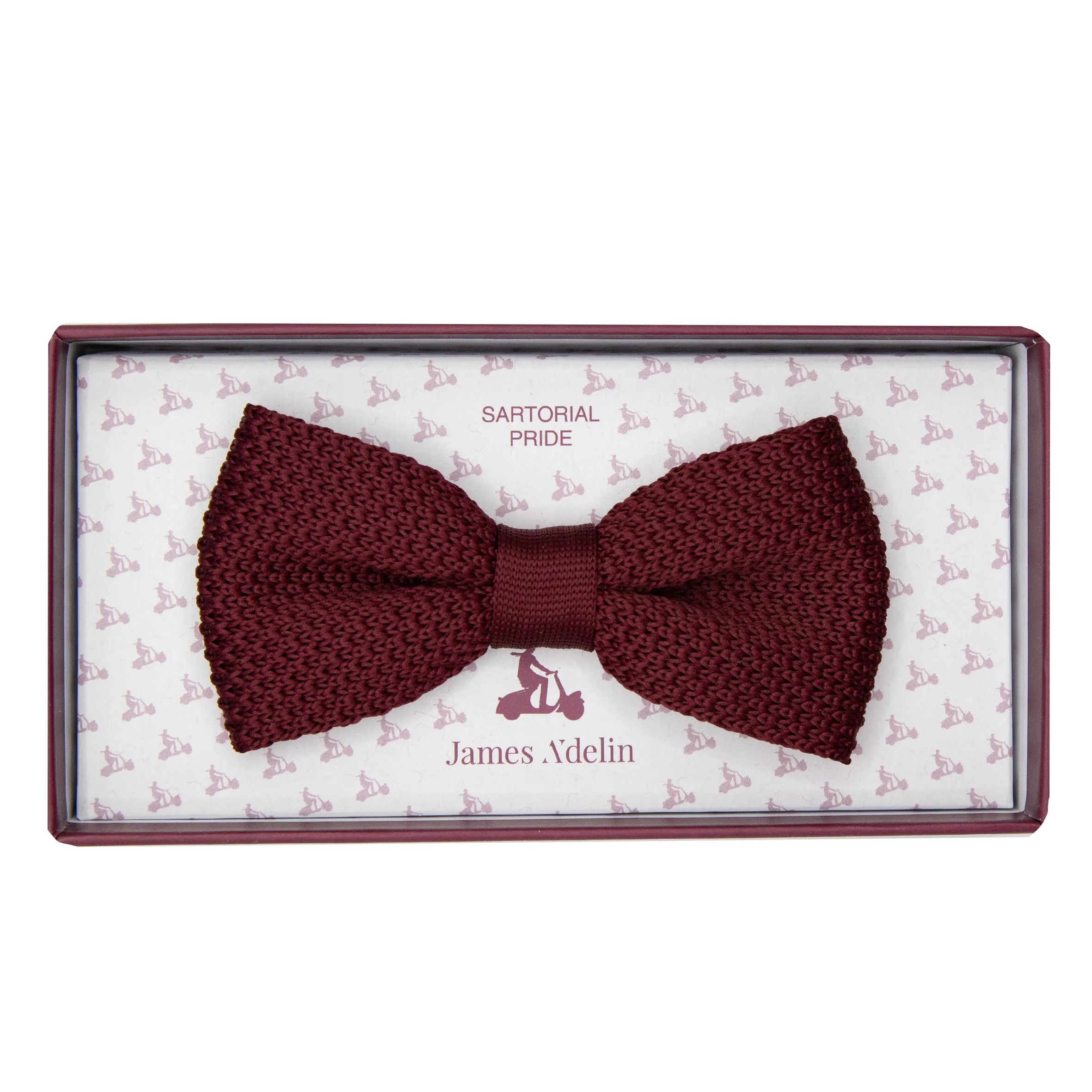 JAKNITTEDB James Adelin Luxury Knitted Pre Tied Bow Tie