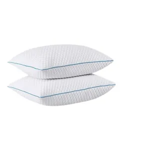 JY Conjugated Fiber Pillow with Knitted Fabric Antic White 320 GSM ( 68 x 40 cm ) Set of 2 PC