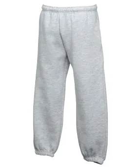 Kids premium elasticated cuff jog pants | Heather Grey