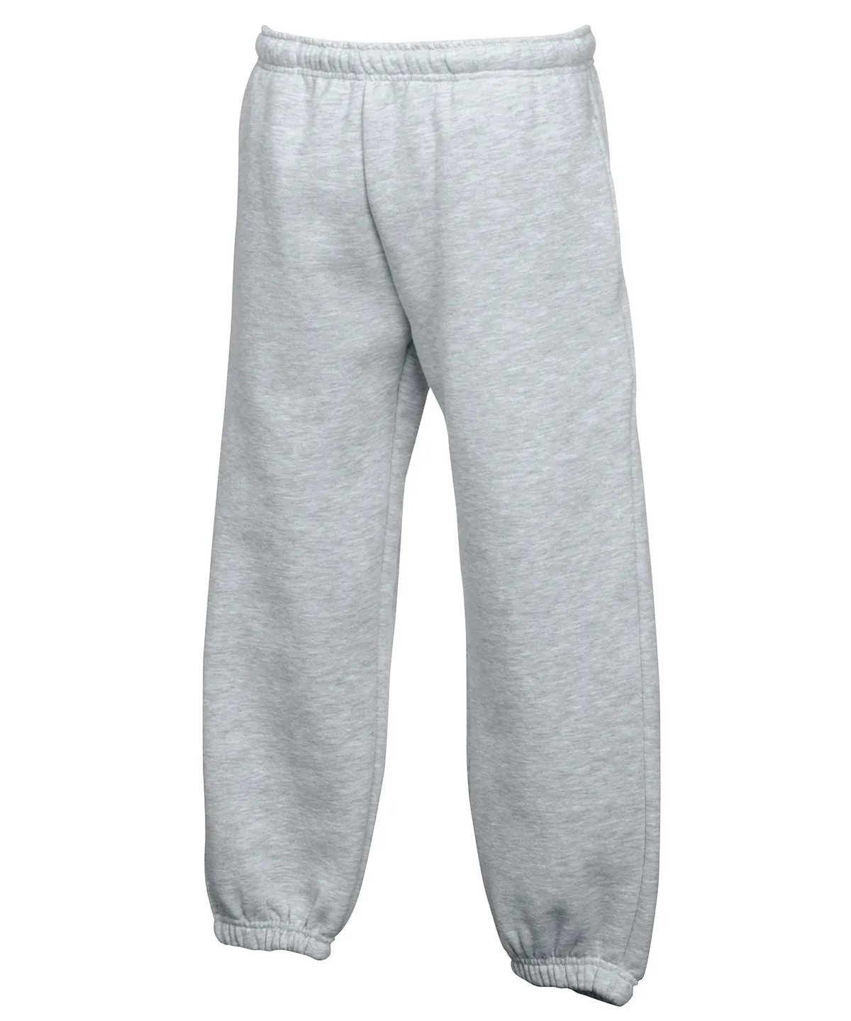Kids premium elasticated cuff jog pants | Heather Grey