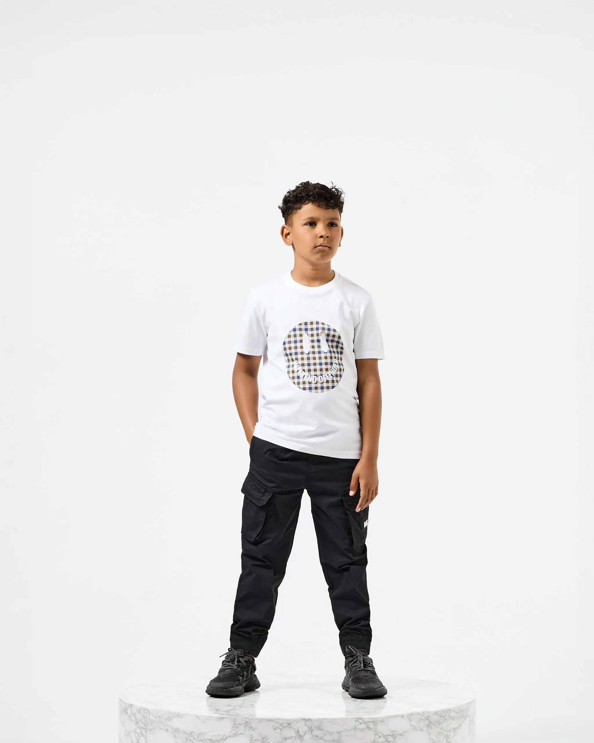 Kids Tambay T-Shirts White/Mid House Check