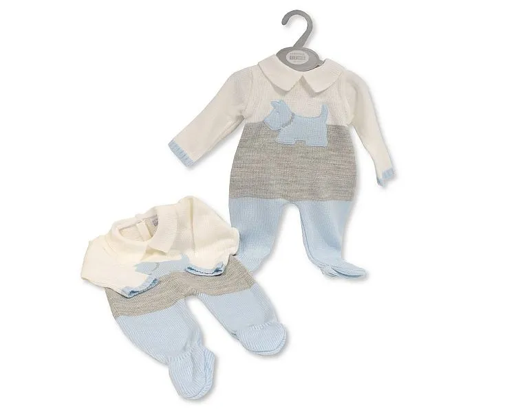 Knitted Baby Boys Long Romper - Dog (PK6) Bw-10-1187