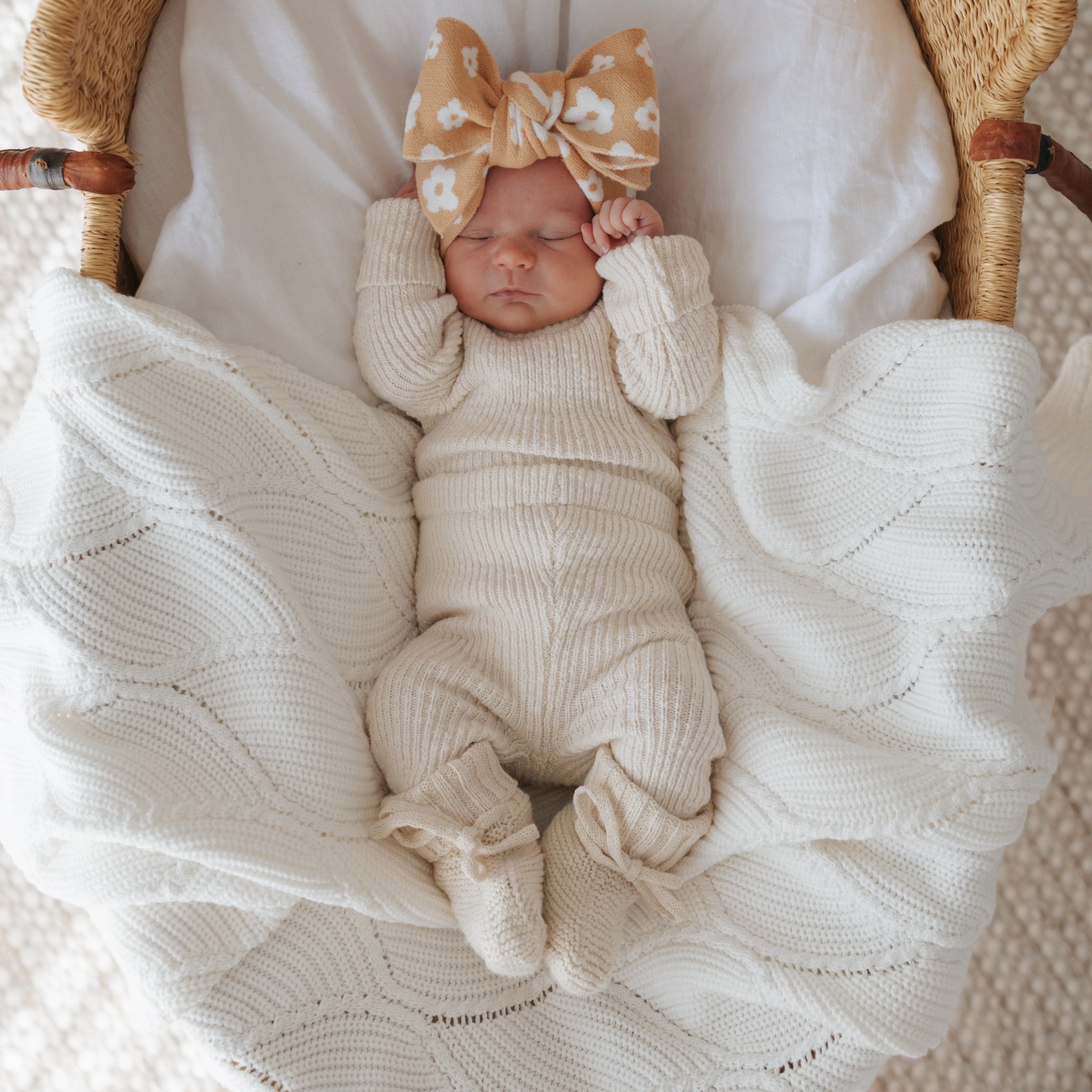 KNITTED BLANKET | MILK