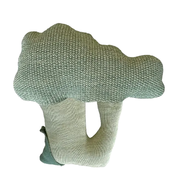 Knitted Cushion - Brucy the Broccoli