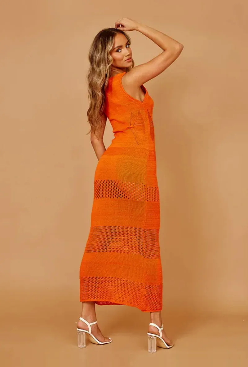 KNITTED MAXI DRESS
