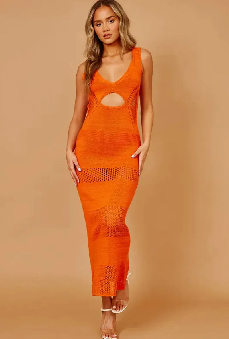 KNITTED MAXI DRESS