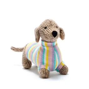 Knitted Pastel Sausage Dog