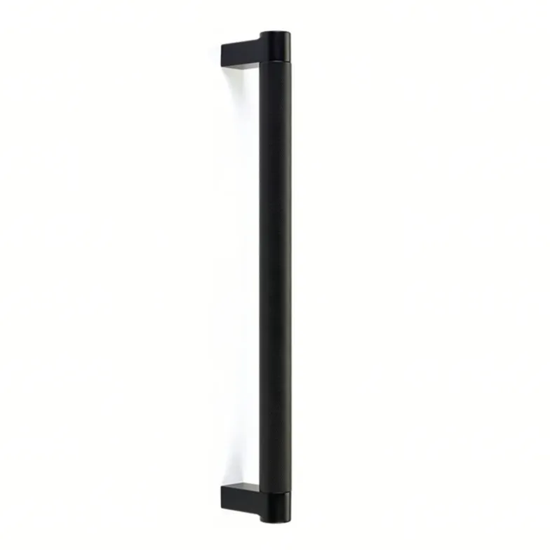 Knurled Matte Black Cabinet Knobs and Drawer Pulls