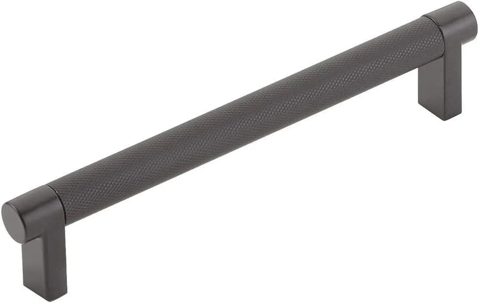 Knurled Matte Black Cabinet Knobs and Drawer Pulls