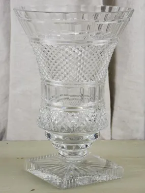 Large mid-century crystal vase - Medici shaped