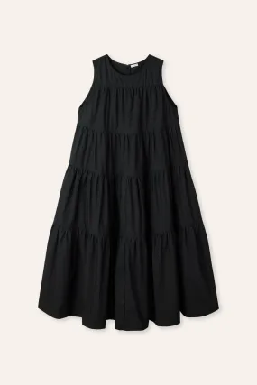 LAYER cotton dress (Black)