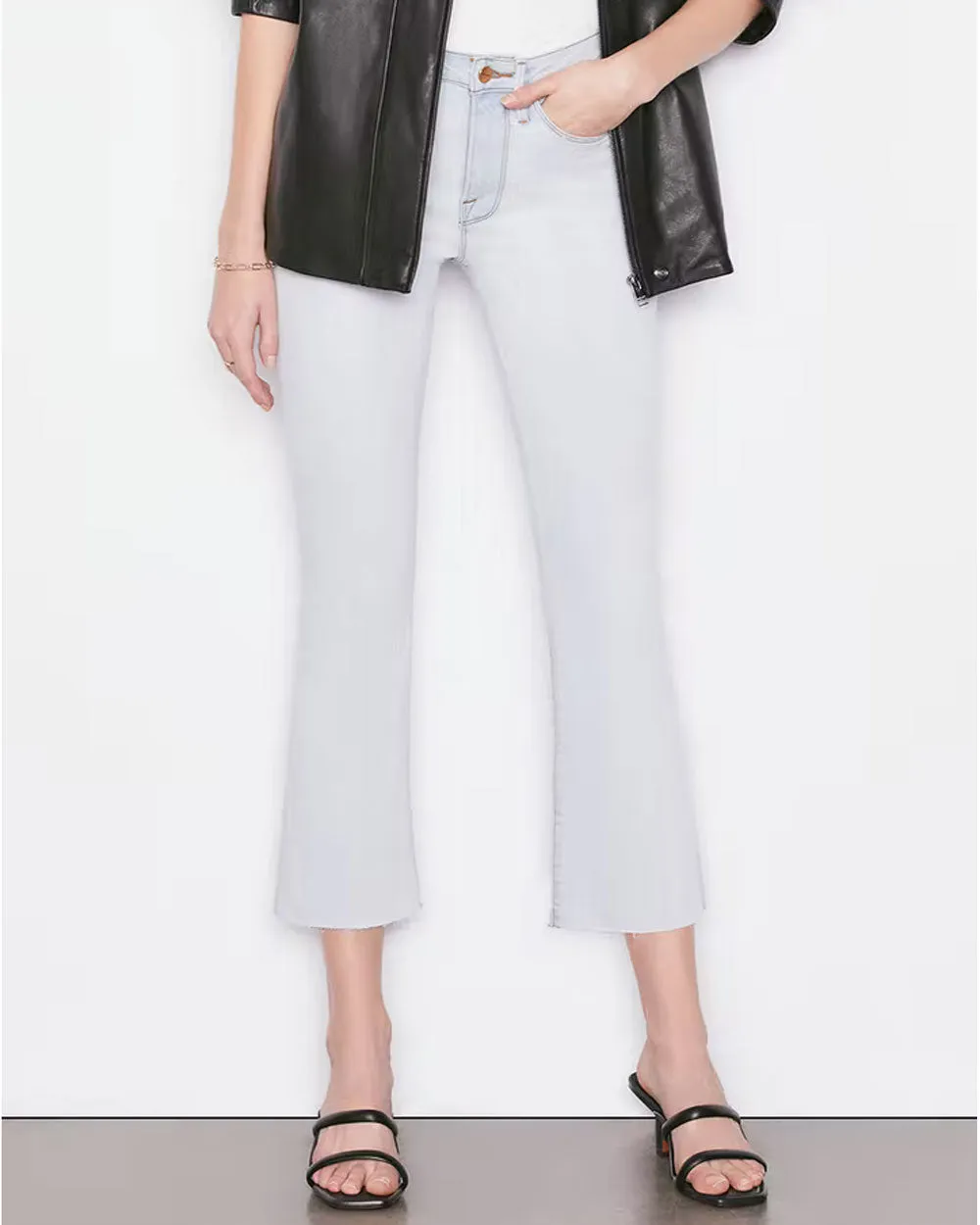 Le Crop Mini Boot Raw Jean in Division