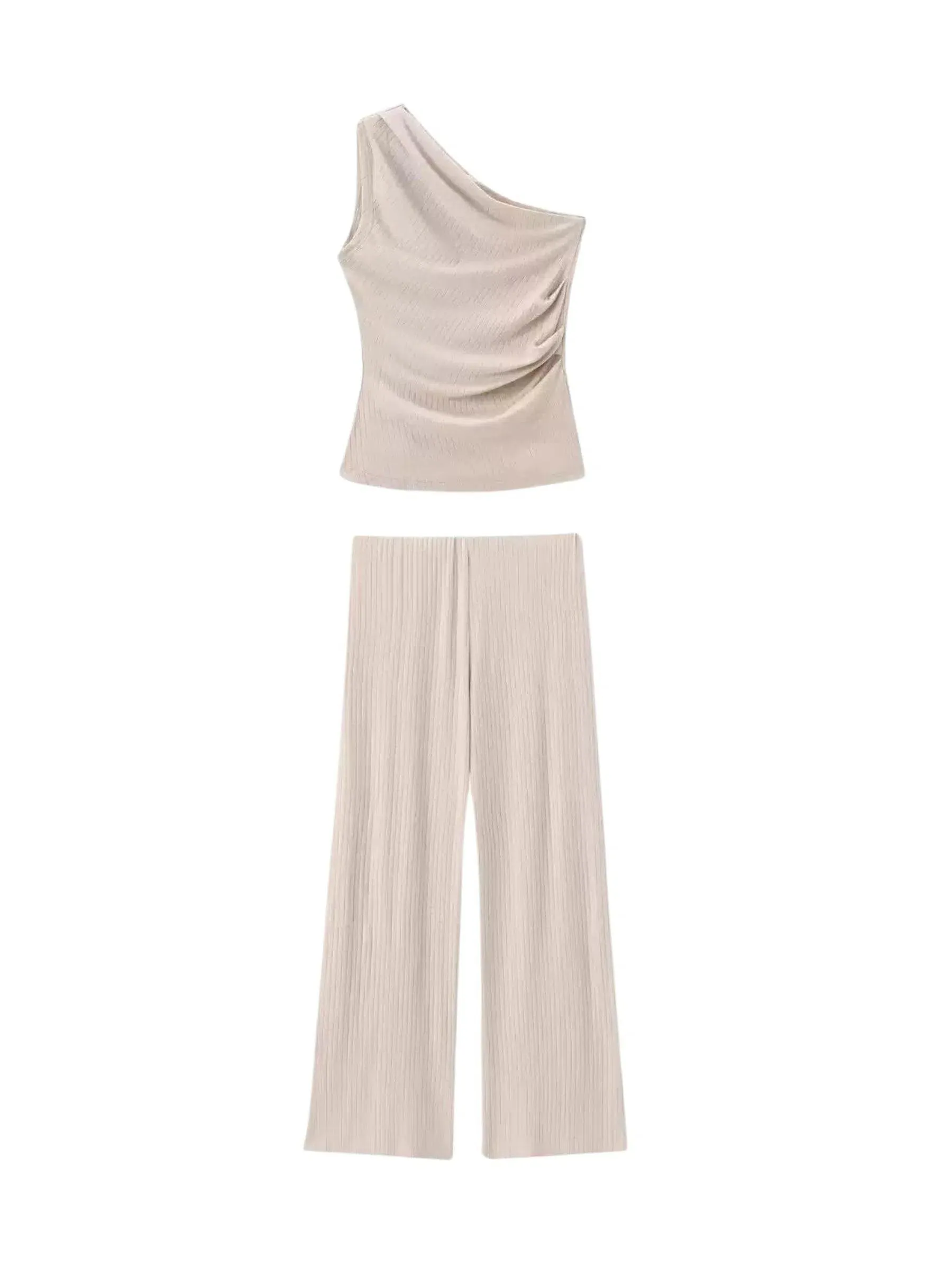 Leandra – Ribbed texture – Casual pants
