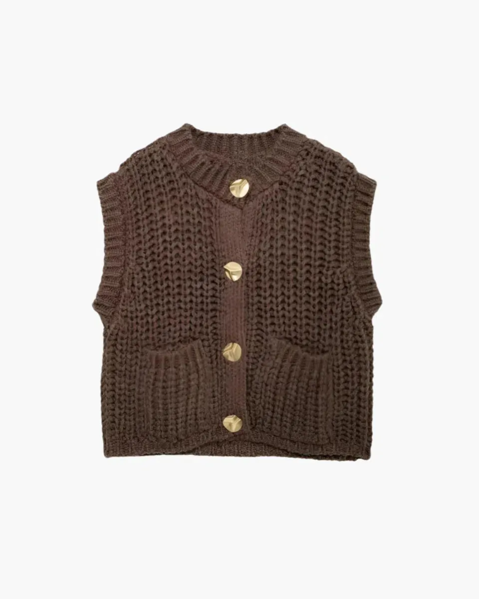 Leonelle – Button detailing – Sweater vest