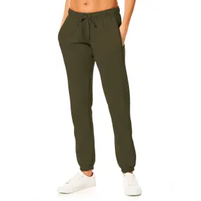 Light & Shade Ladies Cuffed Joggers - Army Green