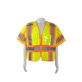 LVM3/OVM3-5PB-CB1 ANSI 107-Class 3 High-Vis Mesh Breakaway Short Sleeve Vest Two Tone Deluxe