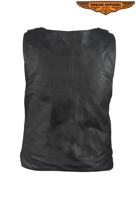 Men's Leather Replica Bulletproof Vest