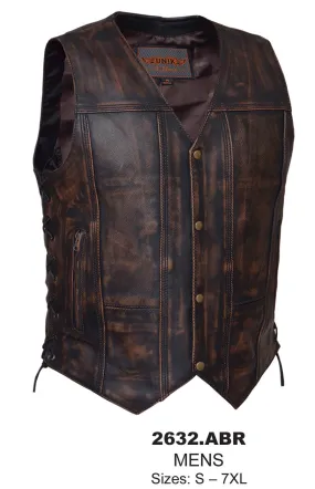Mens Nevada Brown 10 Pocket Vest