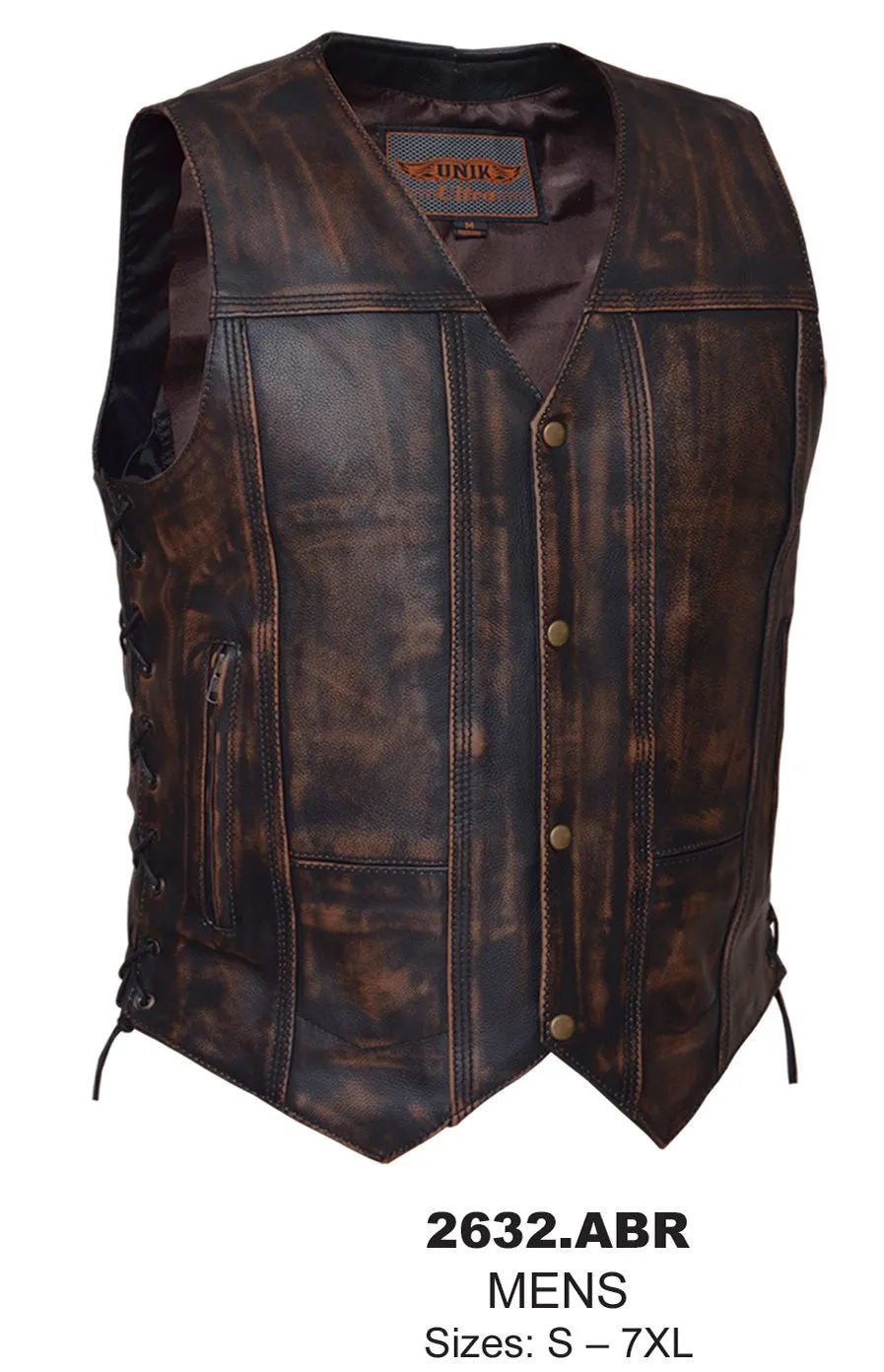Mens Nevada Brown 10 Pocket Vest
