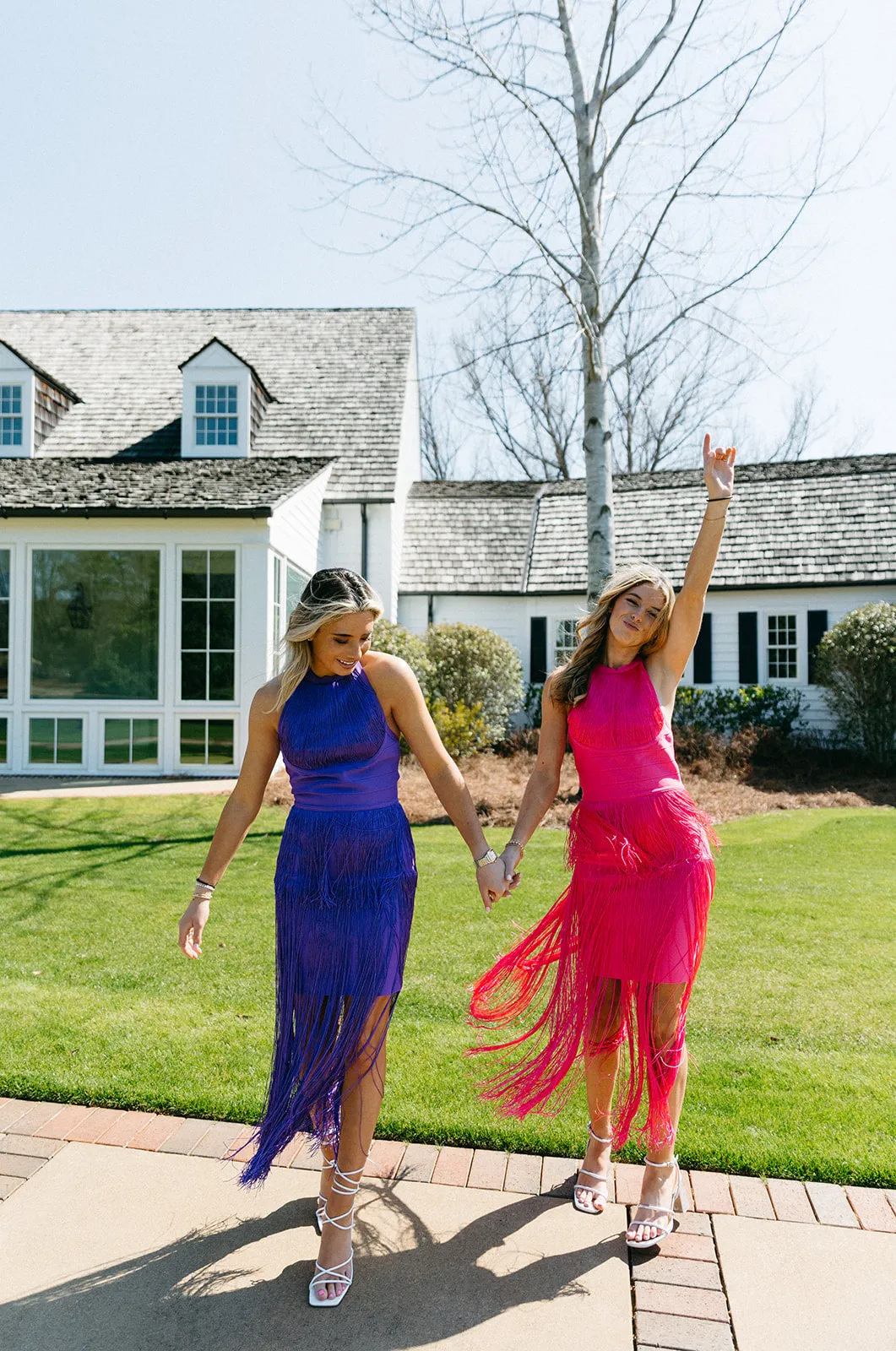 Milly Fringe Dress - Purple