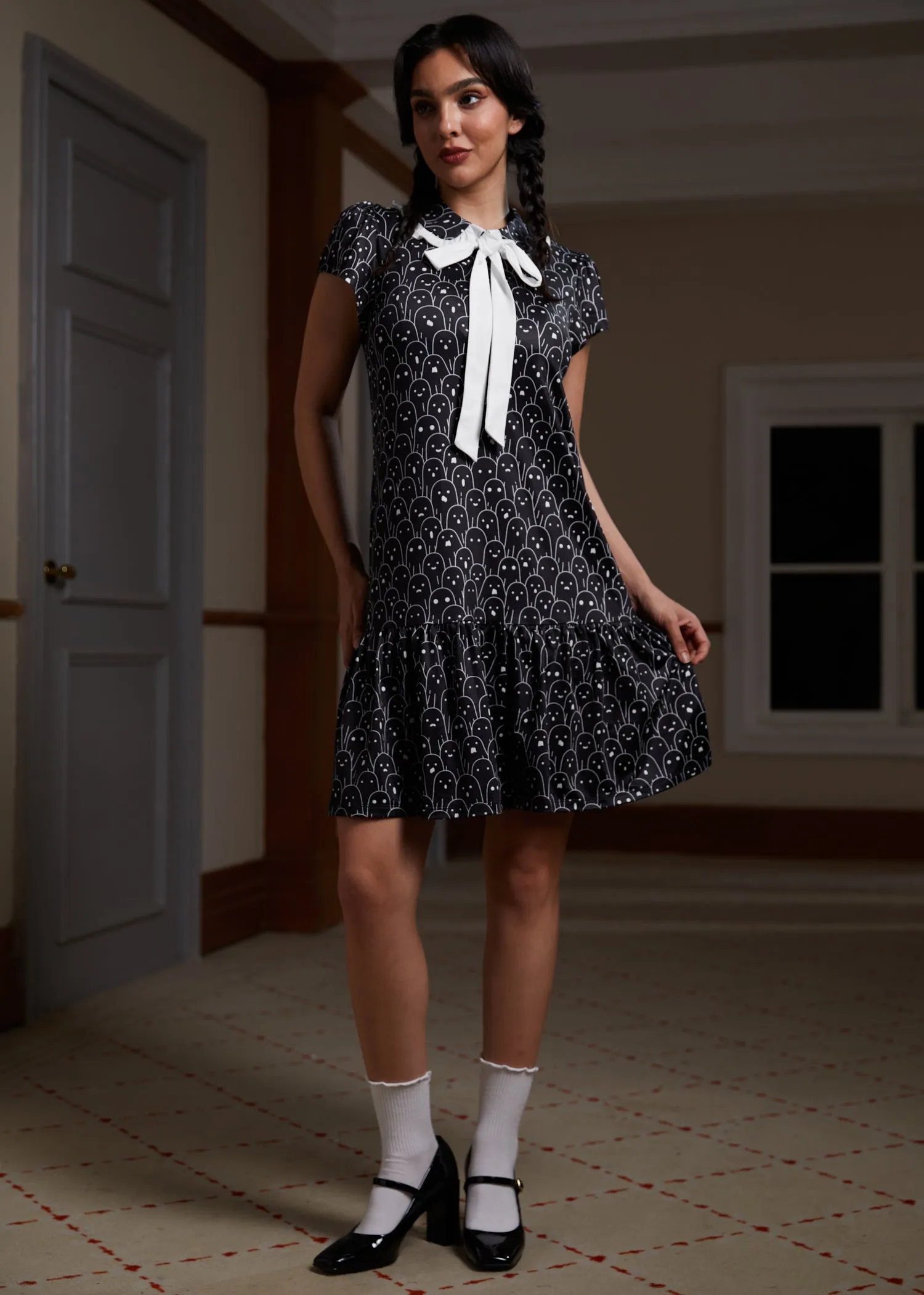 Mornings in the Mist Ruffle Dress
