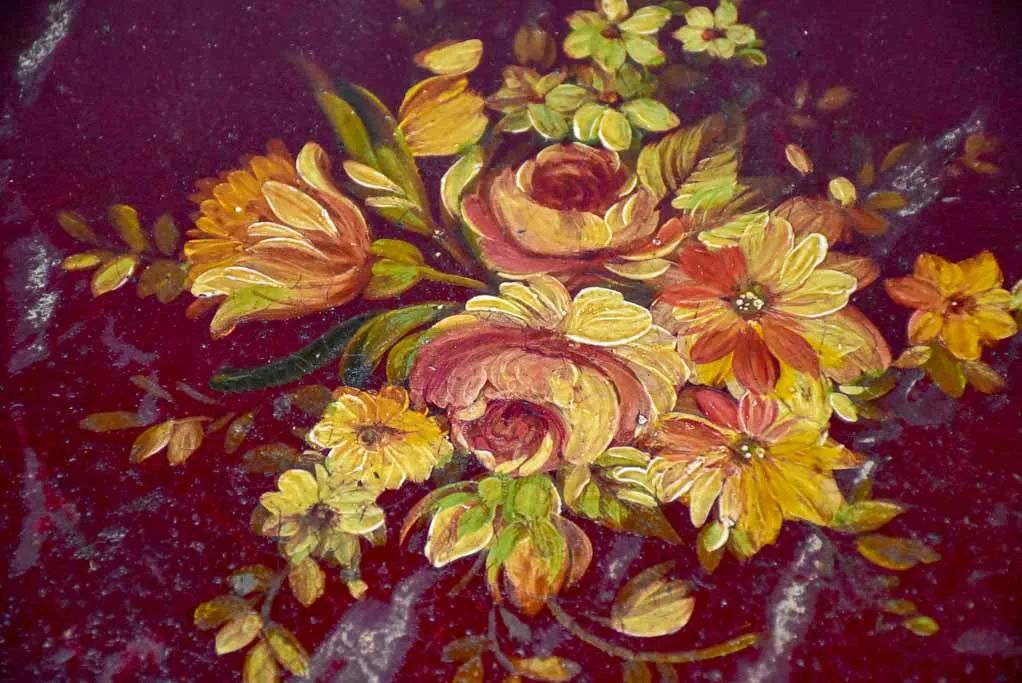 Napoleon III platter - hand-painted flowers 17¾"
