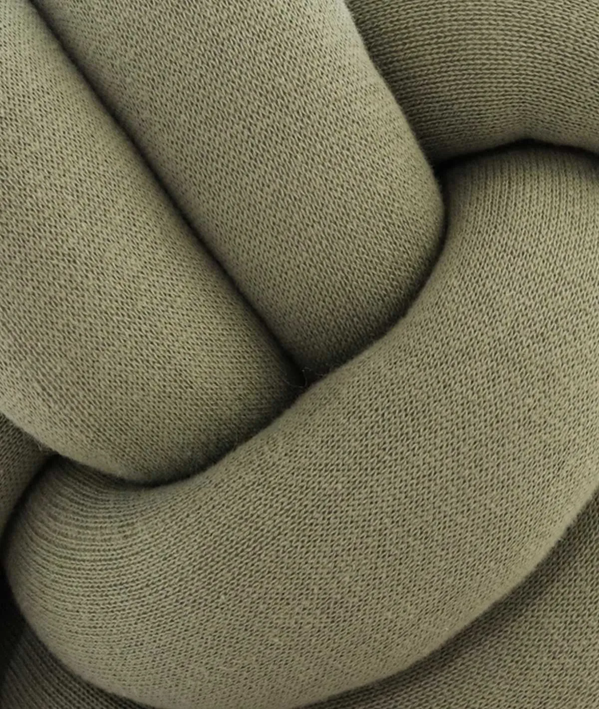 Nodo Cotton Knitted Decorative Green Color 11 x 11 Inches Knot Pillow