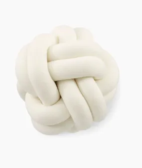 Nodo Cotton Knitted Decorative Ivory Color 11 x 11 Inches Knot Pillow